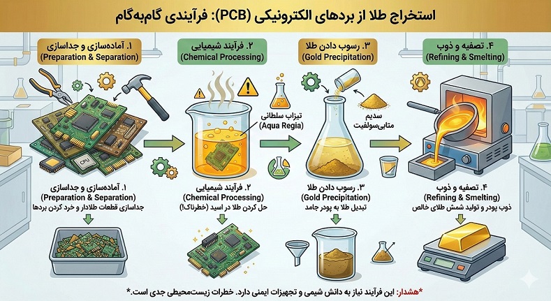چرا در بردهای الکترونیکی از طلا استفاده می‌کنیم؟ (بررسی فنی و مهندسی)
